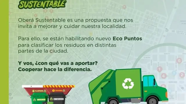 Oberá: la municipalidad inicio una campaña de concientización sobre separación de residuos