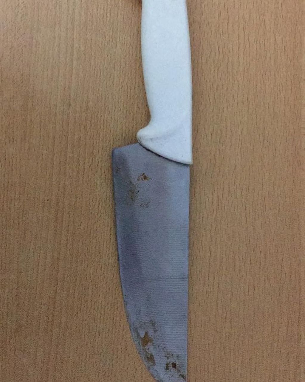 La victima expresó que fue amenazada con un cuchillo de gran tamaño.