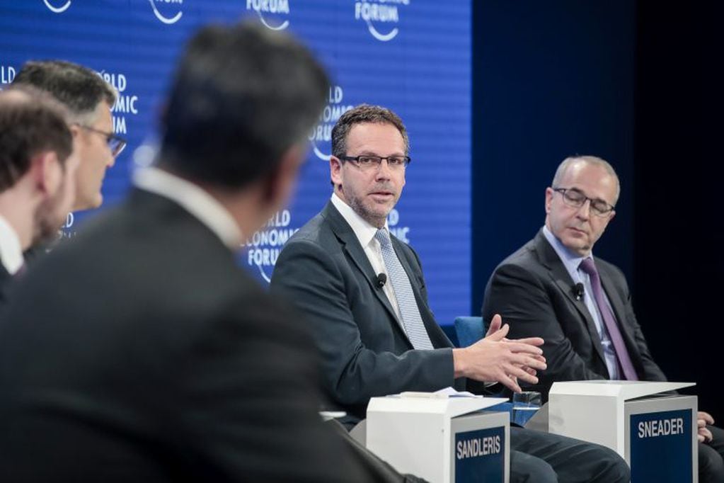 Guido Sandleris, durante su participación en el Foro Económico de Davos. (BLOOMBERG)