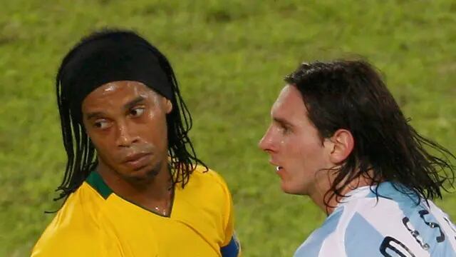 Ronaldinho y Lionel Messi