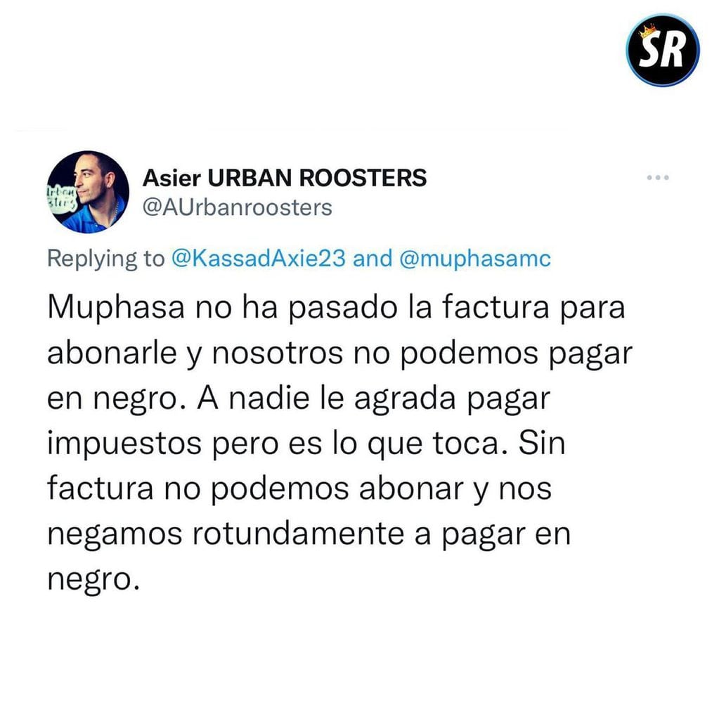 Urban Roosters le respondió a Muphasa.