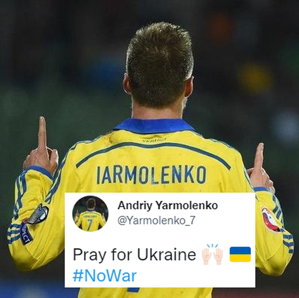 Yarmolenko se sumó a los pedidos por Ucrania.
