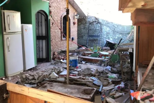 Explosión en una casa de bulevar San Juan