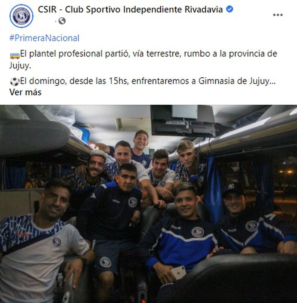 Independiente Rivadavia viajó hacia Jujuy.