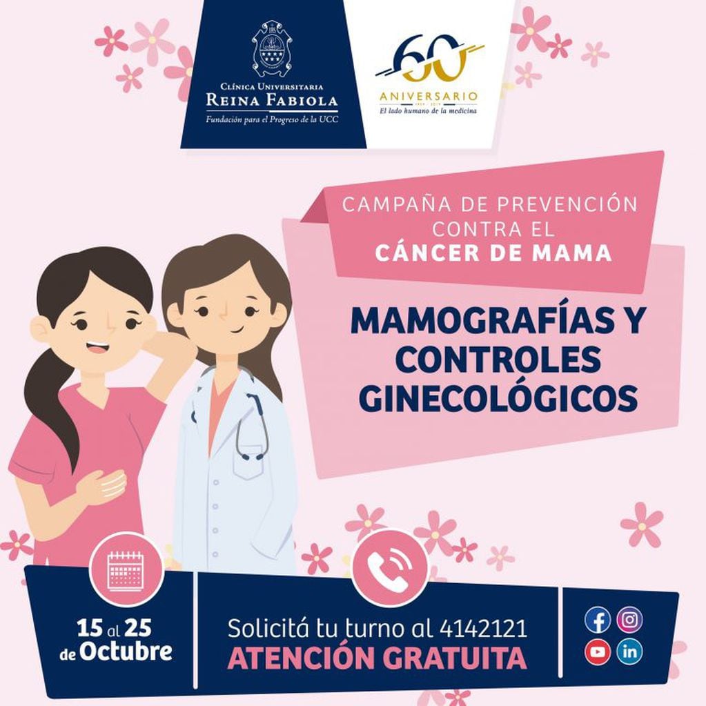 Campaña gratuita para la detección del cáncer de mama.
