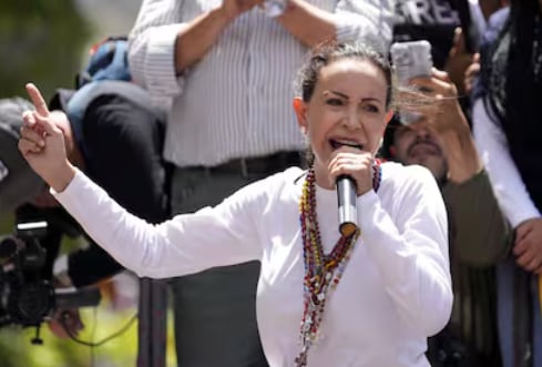 Venezuela: María Corina Machado encabeza una marcha masiva en contra de Maduro