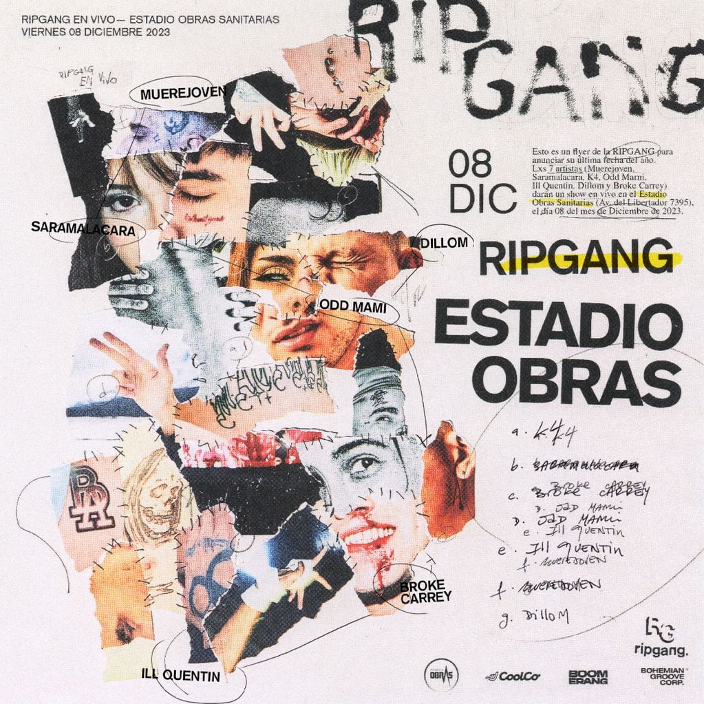 La RIP Gang despide el año en el Estadio Obras: cuándo será el show y precios de entradas