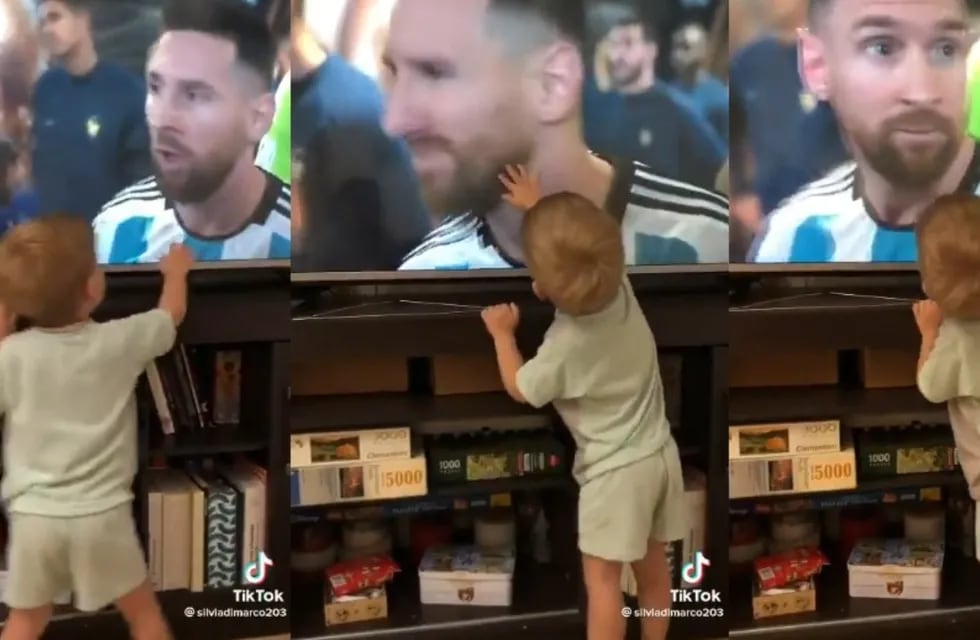 Pedro, el minifanático de Lionel Messi, que enloquece al verlo en la televisión.