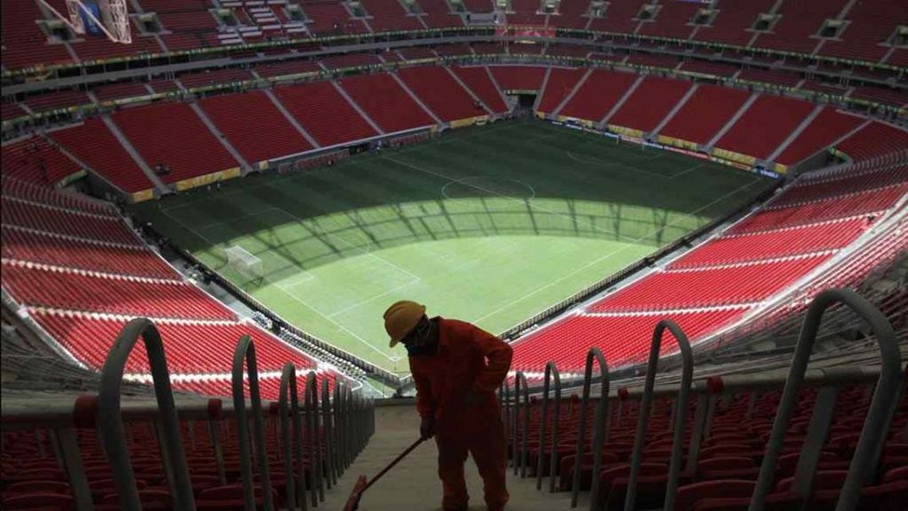 El estadio "Mané Garrincha" de Brasilia. (Foto: AP).