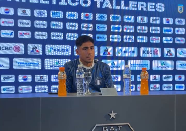 Cristian Tarragona le toma el pulso al Mundo Talleres. Debutó el sábado ante Instituto y dio su primera conferencia, este martes. (Prensa Talleres)