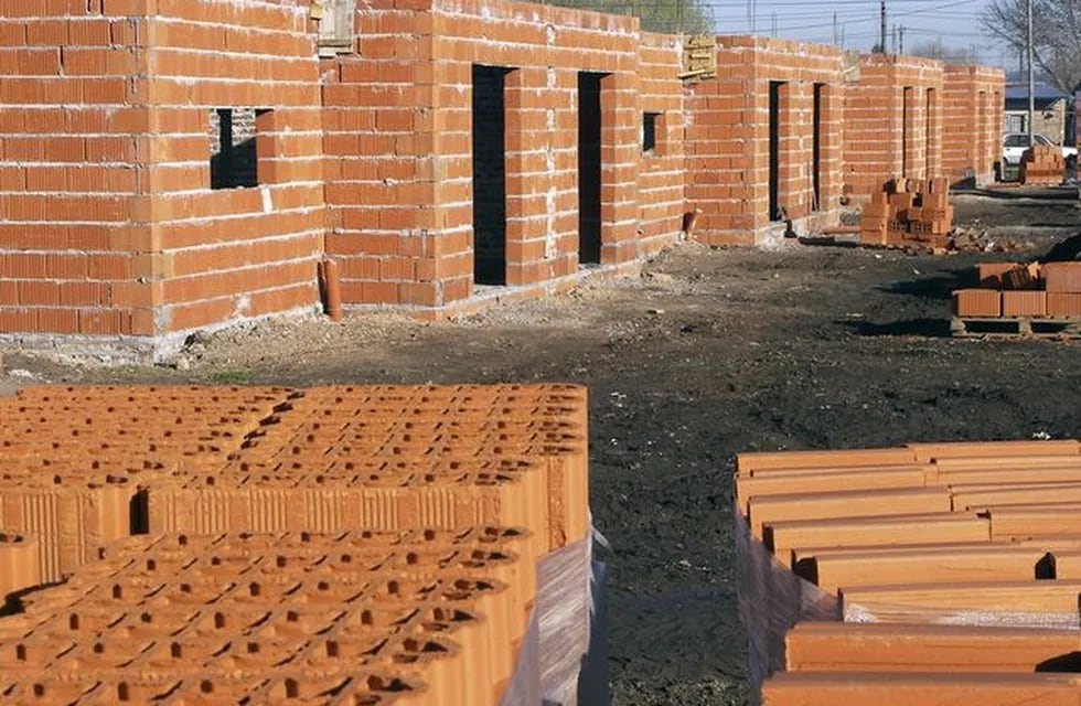 Construcción de viviendas sociales en Rosario. (Prensa Gobierno de Santa Fe)