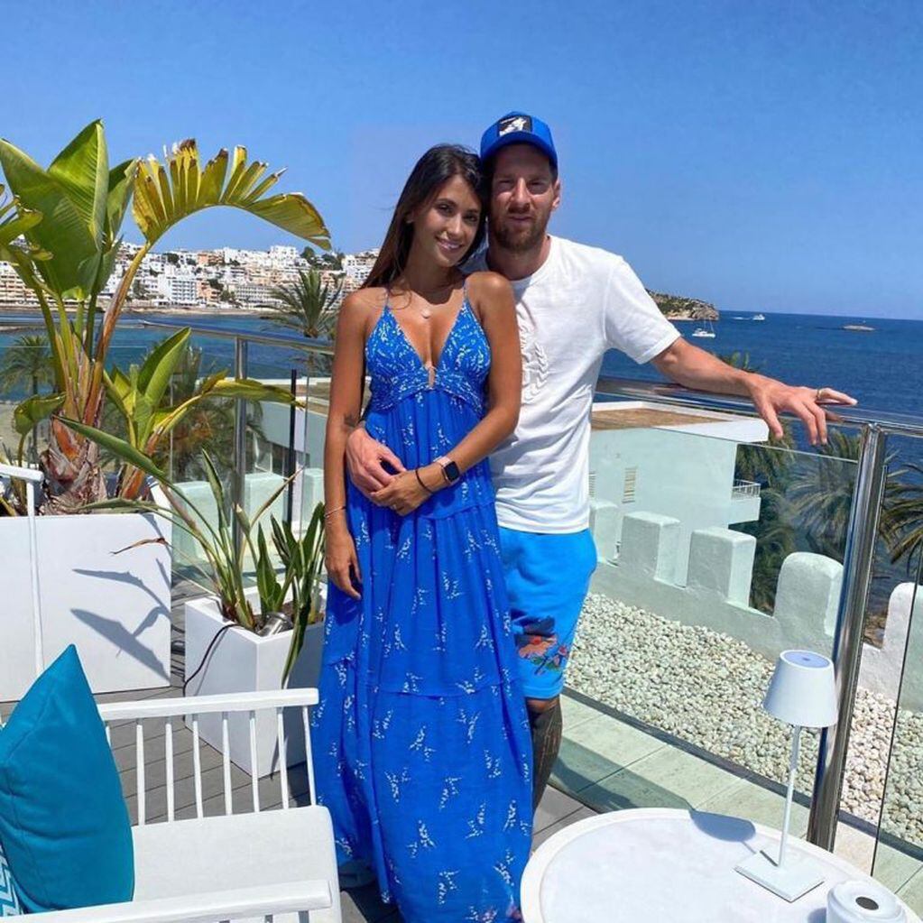 Antonela y Messi disfrutan de Ibiza desde su lujoso hotel (Instagram)