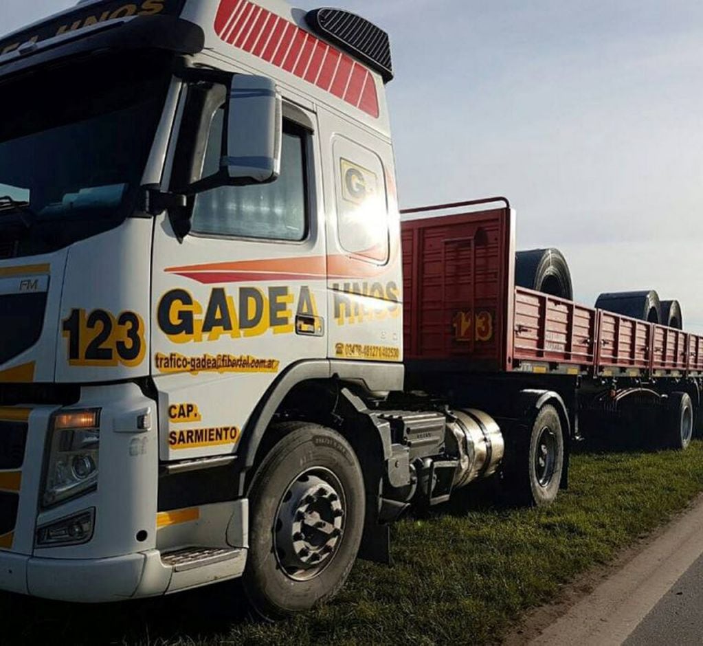 El camión pertenecía a la empresa Gadea.