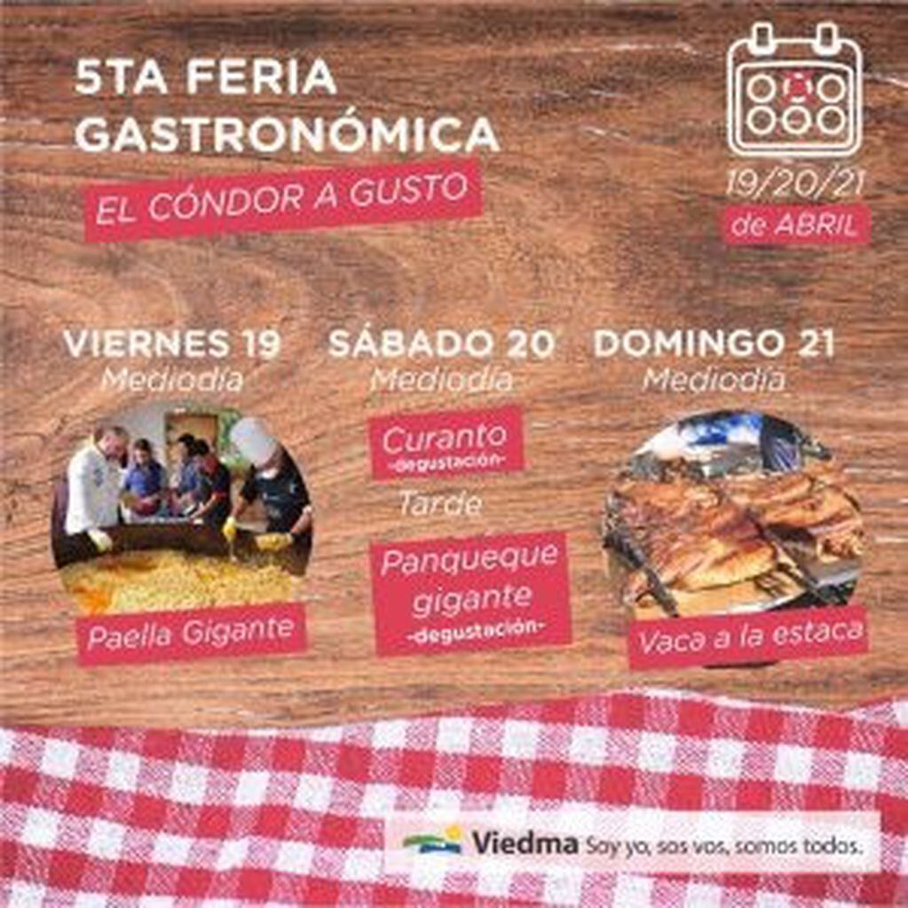Se acerca la 5° edición de la Feria Gastronómica "El Cóndor a Gusto" en Viedma