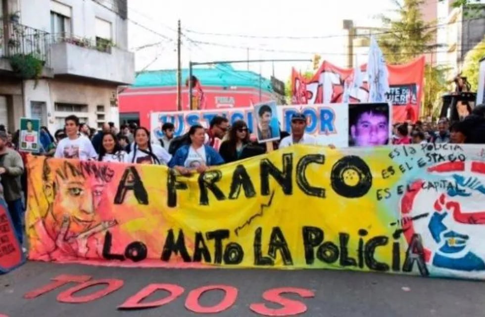 Marcha para pedir celeridad en el juzgamiento de los policías por la desaparición y muerte de Franco Casco
