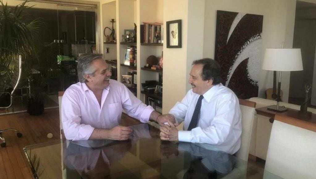 Alberto Fernández con Ricardo Alfonsín. (crédito prensa Alberto Fernández)