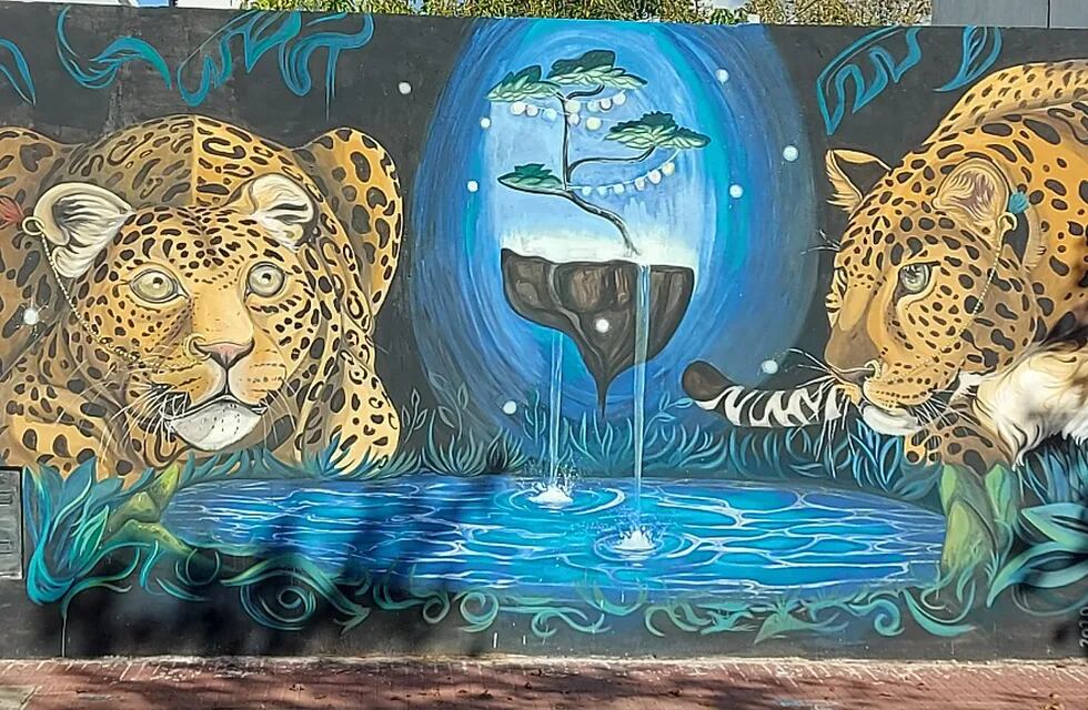 Se restauró el mural de los Leopardos