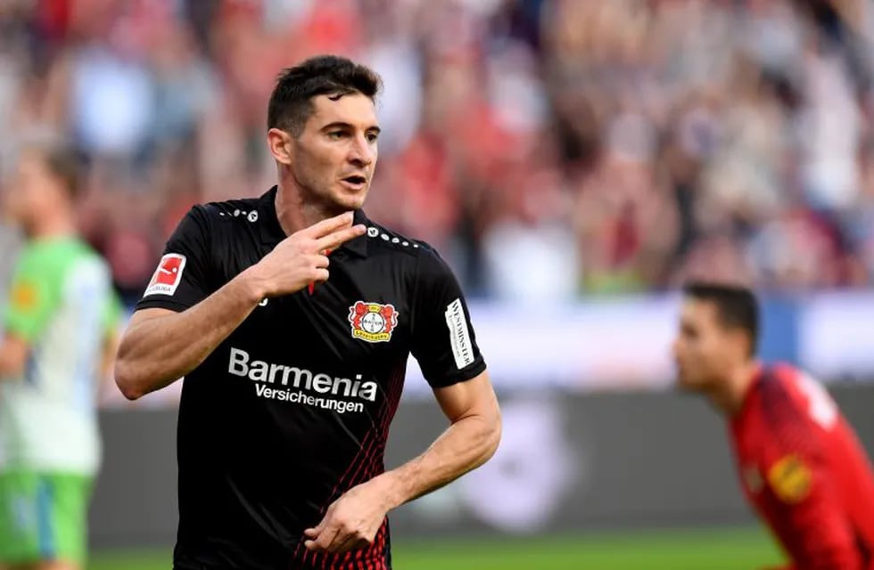 Lucas Alario volvió a anotar en la Bundesliga. (Foto: AFP)