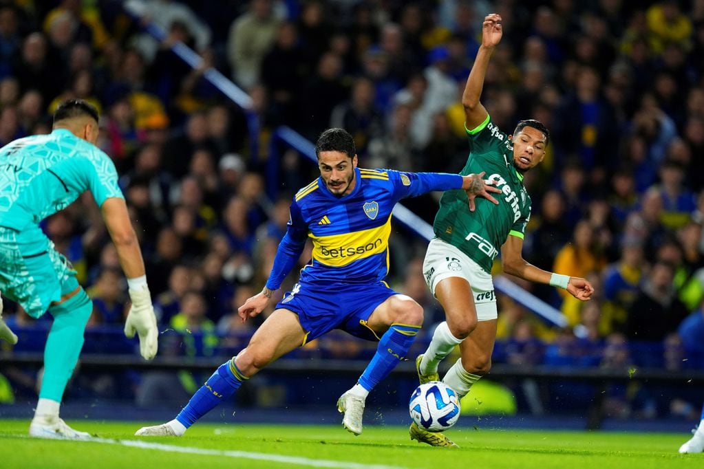Boca y Palmeiras se enfrentaron en La Bombonera, por el partido de ida de la Copa Libertadores. (AP)