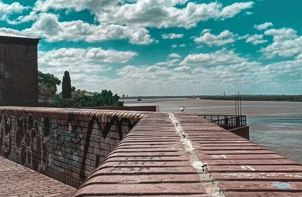 Vista panorámica del río Paraná en el Parque de España de Rosario. (@guille.nez)