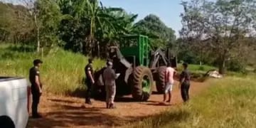 Recuperan una máquina forestal robada en Piñalito Norte