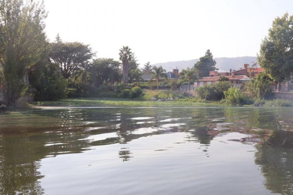Uno de los puntos más críticos del lago San Roque dentro del éjido de Carlos Paz. (foto: Municipal).