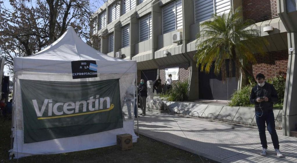 Protestas contra la expropiación de la empresa Vicentin. (Clarín)