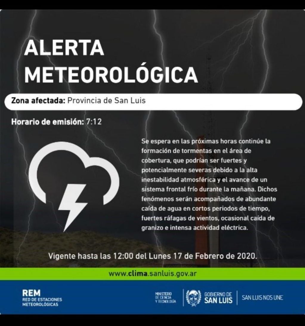 Alerta meteorológica.