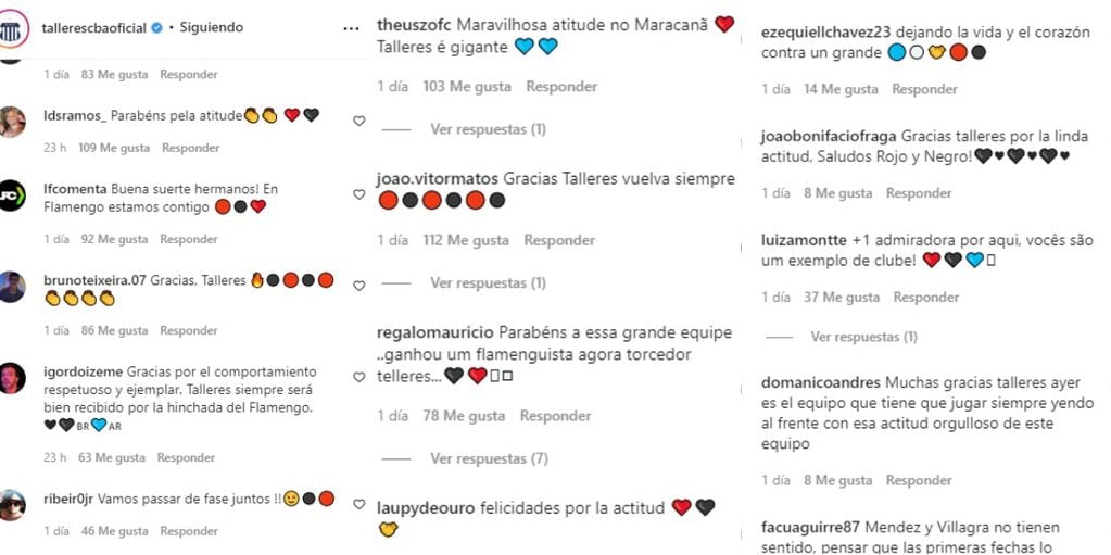 Las redes de la "T" se llenar de mensajes de hinchas de Flamengo.