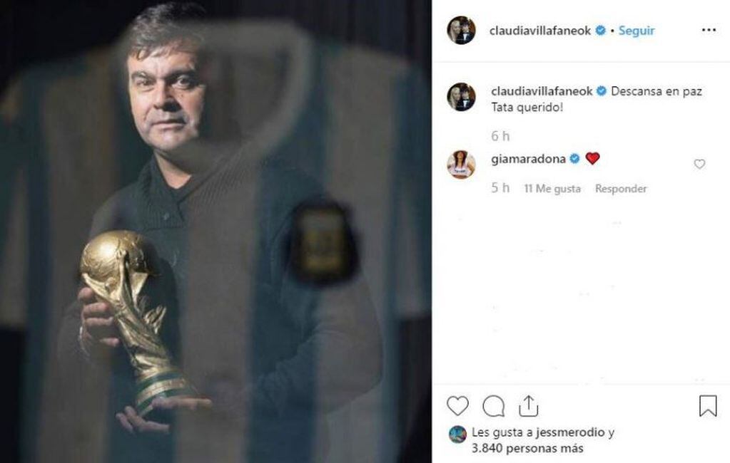 Claudia Villafañe despidió al Tata Brown (Foto: Instagram)