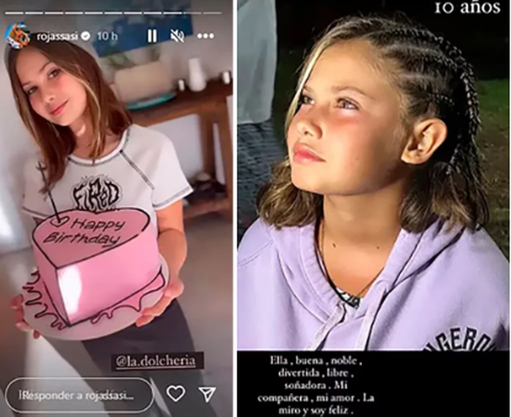 La hija de Sabrina Rojas y Luciano Castro celebró sus 10 años / Foto: Instagram