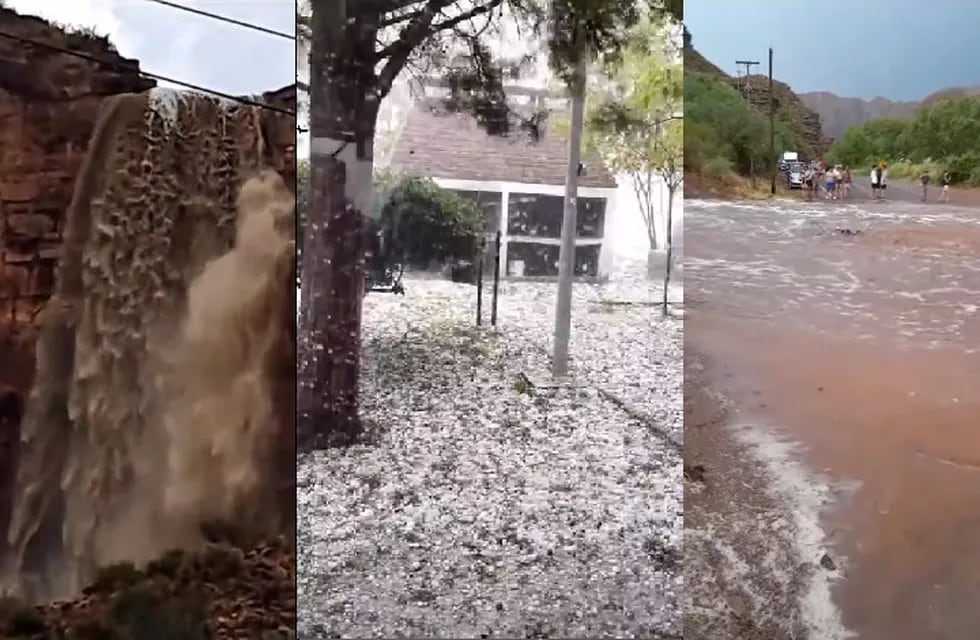 Tormenta en Mendoza: granizo, crecidas, aludes e inundaciones.