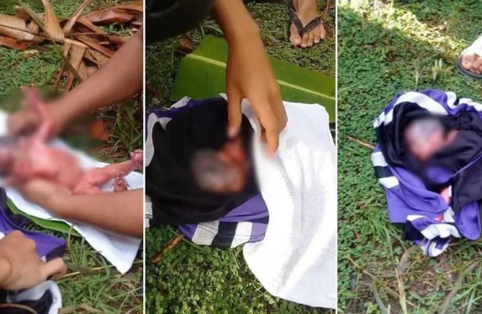 Dos gemelas recién nacidas fueron lanzadas por su madre desde un auto en movimiento, en Filipinas. (ViralPress)