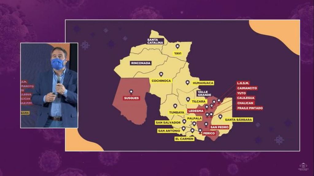 El COE Jujuy presentó el mapa actualizado