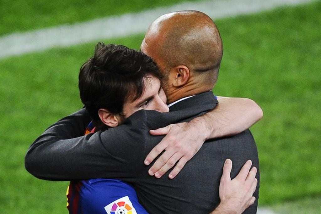 Messi y Guardiola podrían volver a encontrarse en el City (Foto: TyC Sports)
