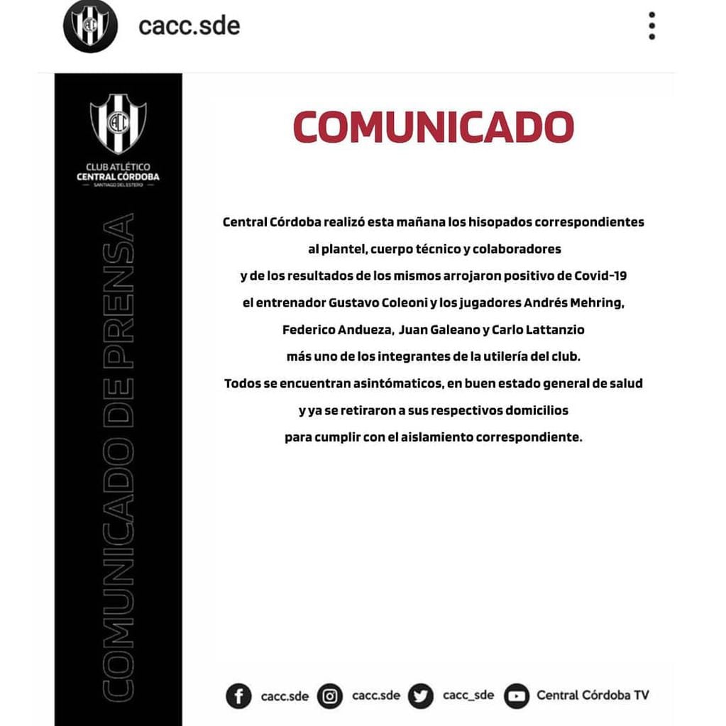 Prensa Central Córdoba.