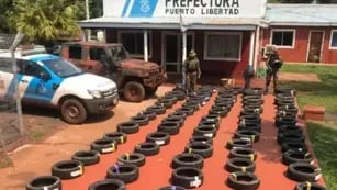 Incautan millonario cargamento de neumáticos en Puerto Libertad