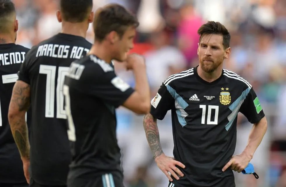 Moscow (Russian Federation), 16/06/2018.- Lionel Messi of Argentina reacts after the FIFA World Cup 2018 group D preliminary round soccer match between Argentina and Iceland in Moscow, Russia, 16 June 2018. moscu rusia lionel messi futbol campeonato mundial 2018 futbol futbolistas partido seleccion argentina islandia