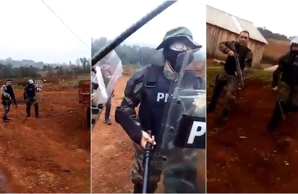 Colonos se enfrentaron a Prefectura durante un operativo por contrabando de soja del Brasil