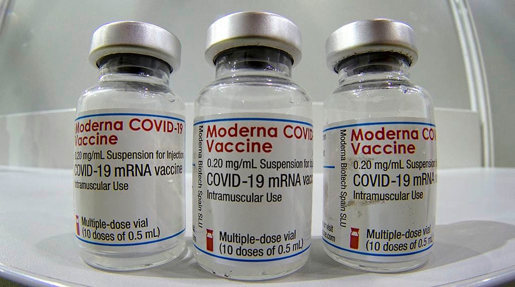 Dosis de la vacuna contra COVID-19 de Moderna. (AP)