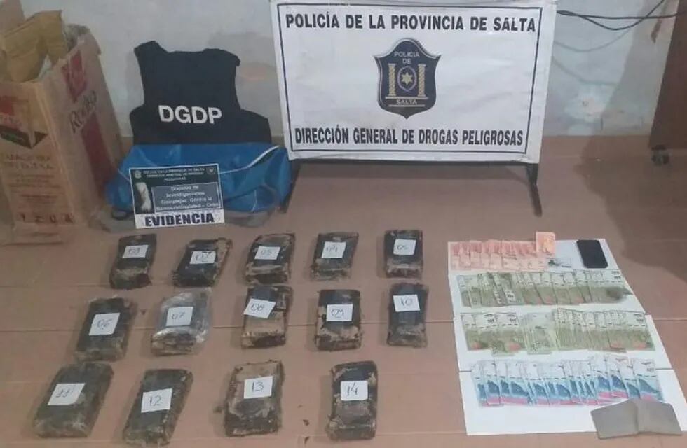 Detuvieron en Pichanal a un hombre con más de 52 mil dosis de droga. (Policía de Salta)