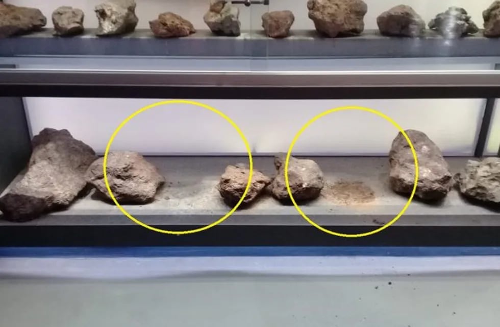 Dos meteoritos fueron robados del museo.