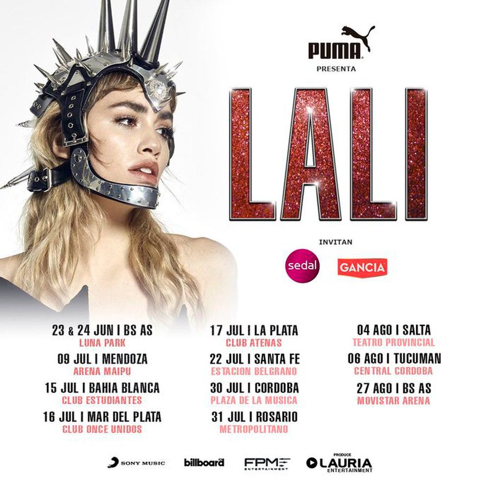 Lali Espósito anunció su “Disciplina Tour” en la Argentina.