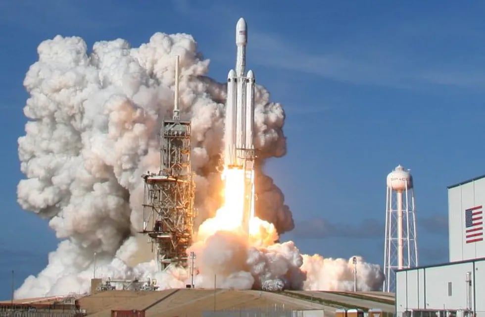 El despegue del Falcon Heavy.