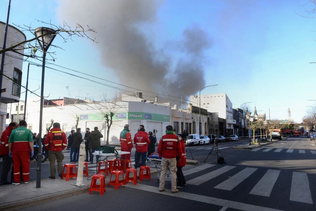 Incendio en Barracas. (Foto: Clarín)