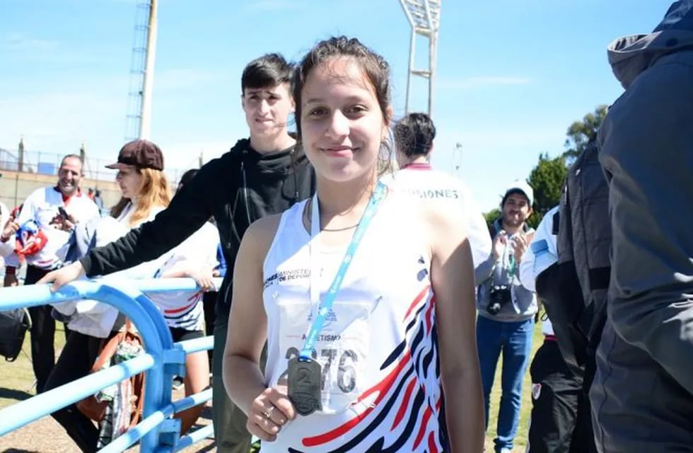 Martina Prieto, la obereña que se lució en lanzamiento de jabalina en los Juegos Nacionales Evita 2019.