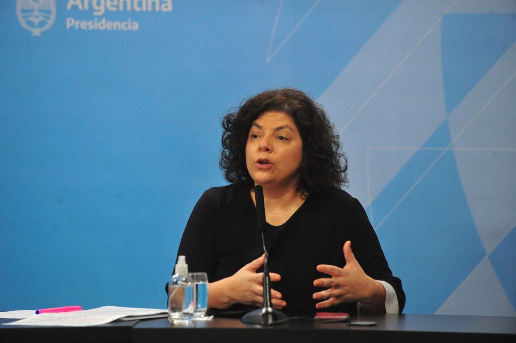 Carla Vizzotti en conferencia de prensa. (Foto: Archivo Clarín)