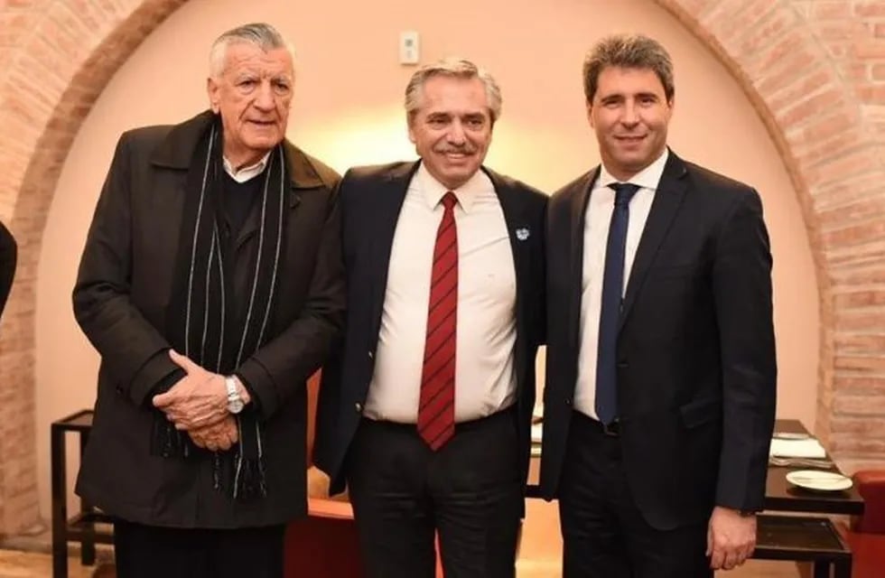 Jose Luis Gioja, Alberto Fernández y Sergio Uñac.