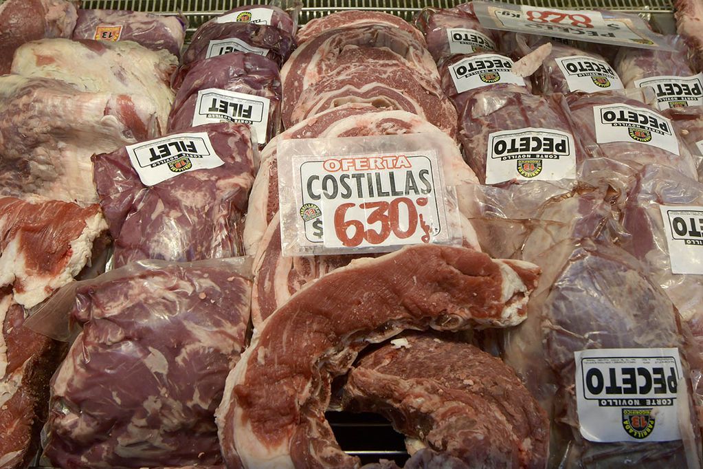 La inflación se hace sentir en los precios de la carne.