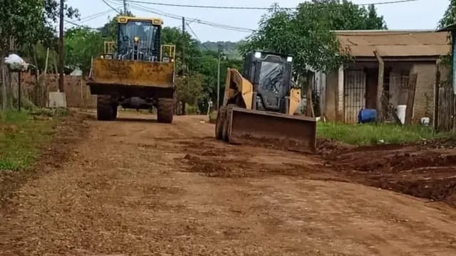 Realizaron mantenimiento de calles en Puerto Iguazú